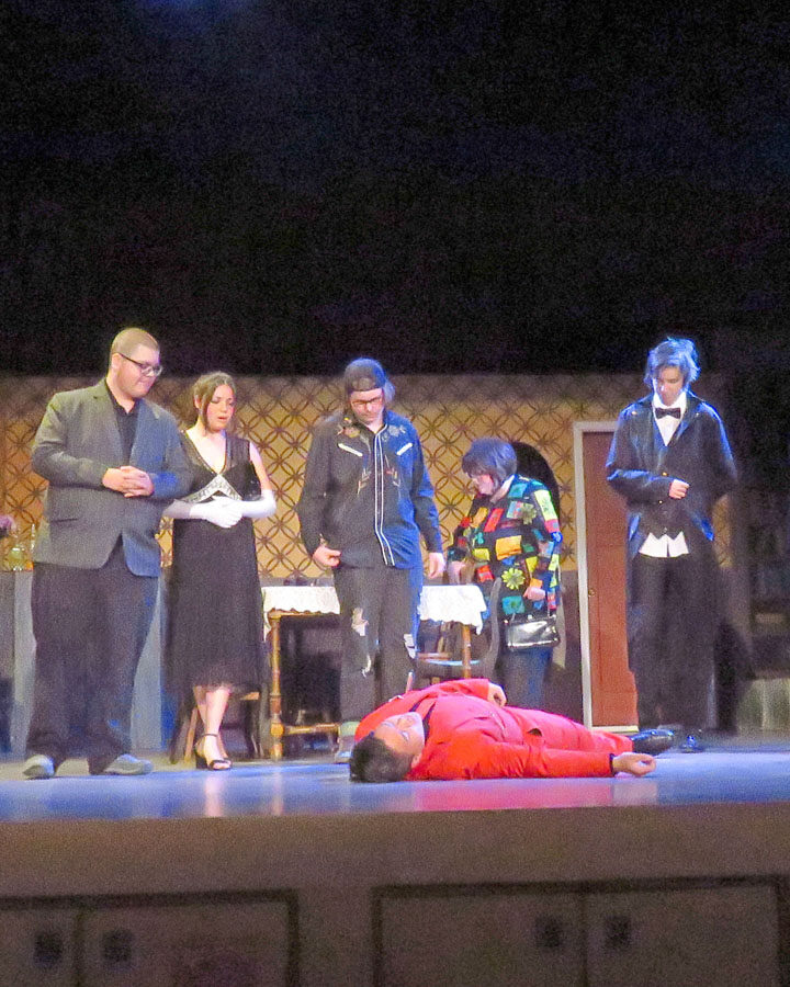 High schoolers perform “The Murderous Mansion of Mr. Uno”