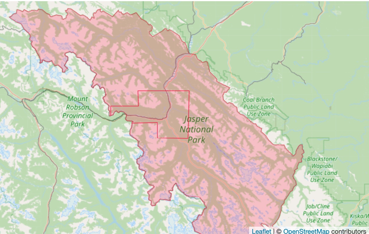 Update jasper under evacuation order highway closed the rocky